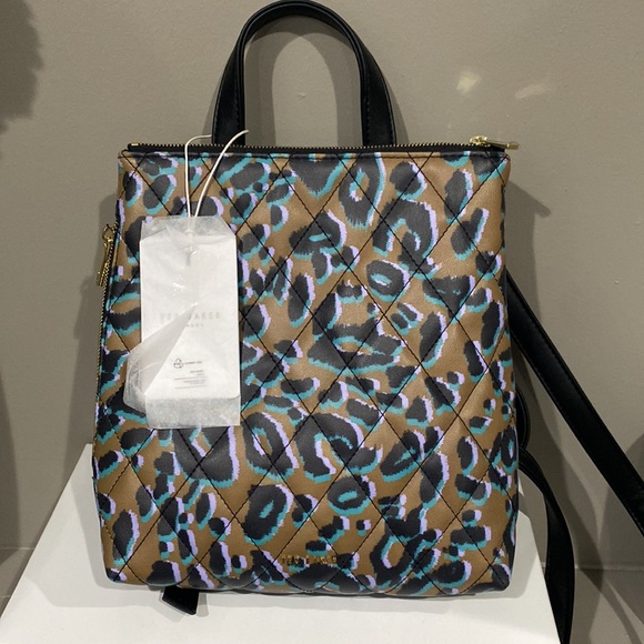 Ted Baker Quilted Animal Print Backpack - Picture 2 of 11